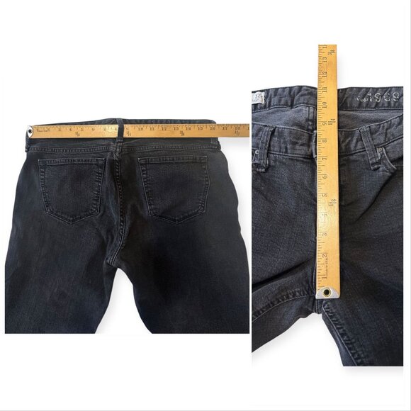 Gap Real Straight Black Petite Jeans 32R Mid-Rise Stretch Denim Classic Fit Wome - Picture 11 of 13